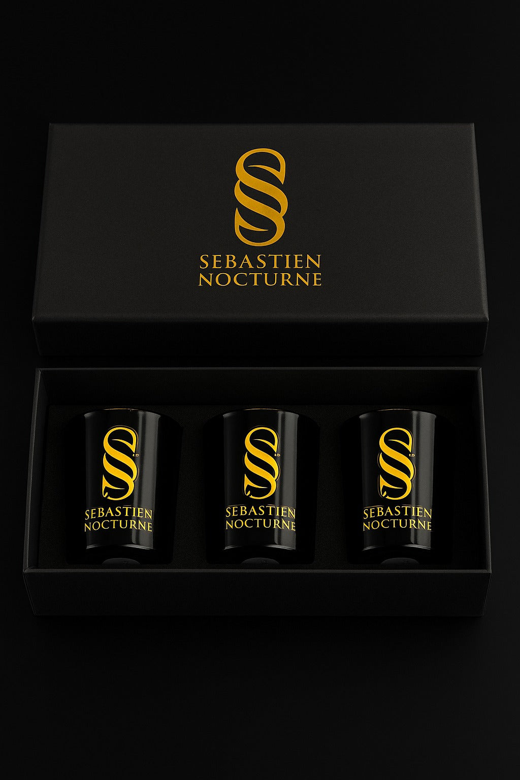 Sebastien Nocturne – Amber Temptation 3er Set | Luxus Duftkerzen